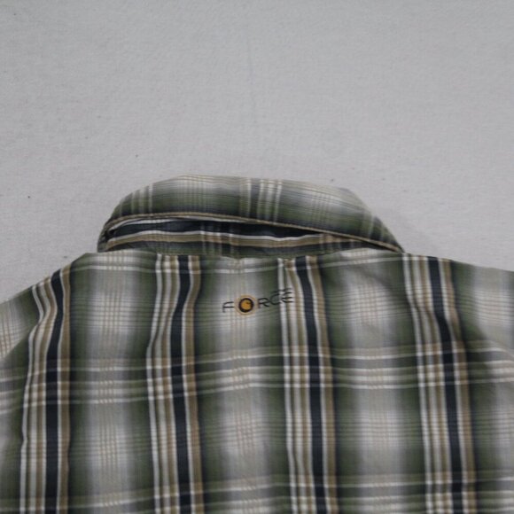 Carhart Force Men Button Down Brown Plaid Short Sleeve Size Large - Picture 4 of 8